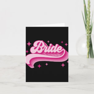 Bride Bridesmaid Retro Wedding Bridal Party Bachel Card