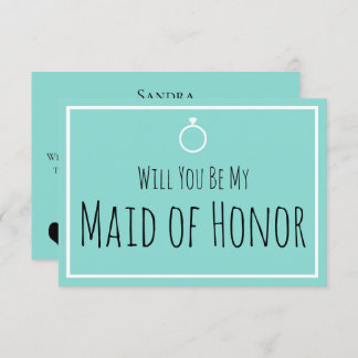 BRIDE & Bridesmaids Be My Maid Honour Shower Party Invitation