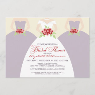 Bride & Bridesmaids Bridal Shower Invite (lilac)