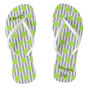 BRIDE & Bridesmaids Limes & Fiesta Shower Party Thongs