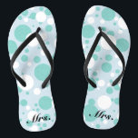 BRIDE & Bridesmaids Polka Dots Shower Bridal Party Thongs<br><div class="desc">Put a smile on this birthday girl's or bride-to-be's face when she receives these fun flip flops, be sure to give her the matching bag, she will love this fabulous gift! Perfect for party favours. Ideal gift for your bridal party. Personalise it to make it your own or just keep...</div>