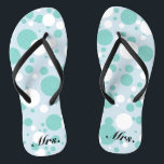 BRIDE & Bridesmaids Polka Dots Shower Bridal Party Thongs<br><div class="desc">Put a smile on this birthday girl's or bride-to-be's face when she receives these fun flip flops, be sure to give her the matching bag, she will love this fabulous gift! Perfect for party favours. Ideal gift for your bridal party. Personalise it to make it your own or just keep...</div>