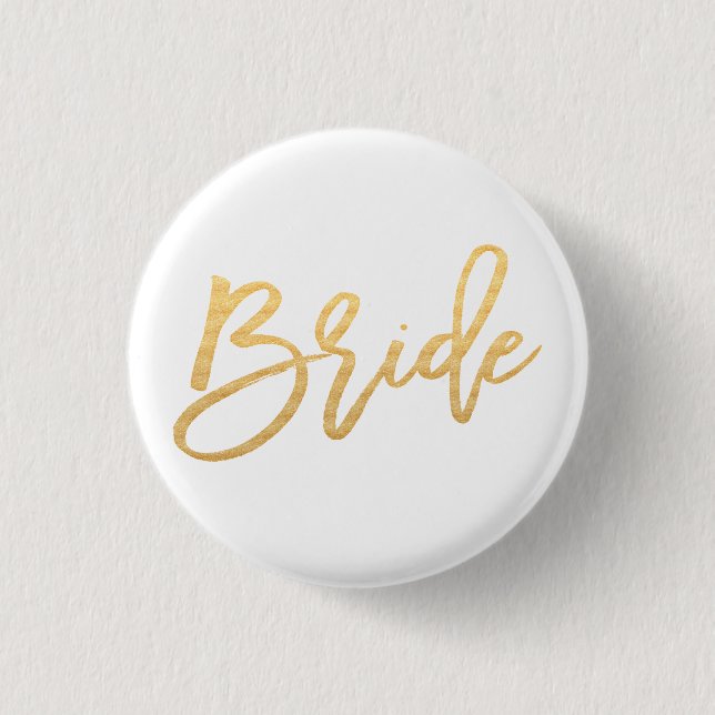 Bride calligraphy 3 cm round badge (Front)