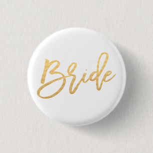 Bride calligraphy 3 cm round badge