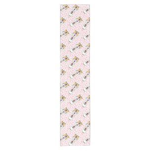 Bride Cat With Pink Hearts Wedding Bachelorette Short Table Runner