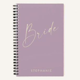 Bride Chic Minimalist Lilac Personalised   Notebook