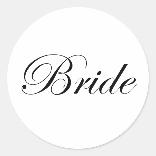 Bride Classic Round Sticker (Front)