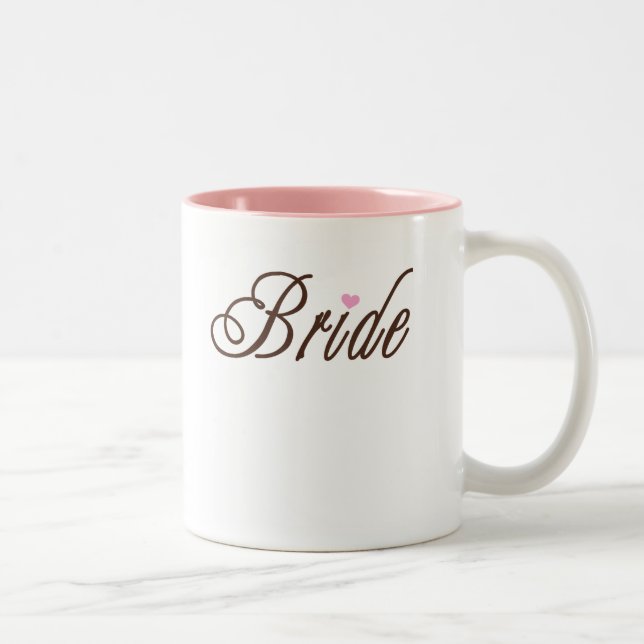 Bride Classy Browns Two-Tone Coffee Mug (Right)