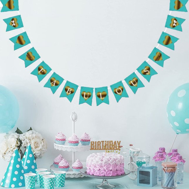 Bride Classy & Fabulous Bridal Shower Party Bunting (Creator Uploaded)
