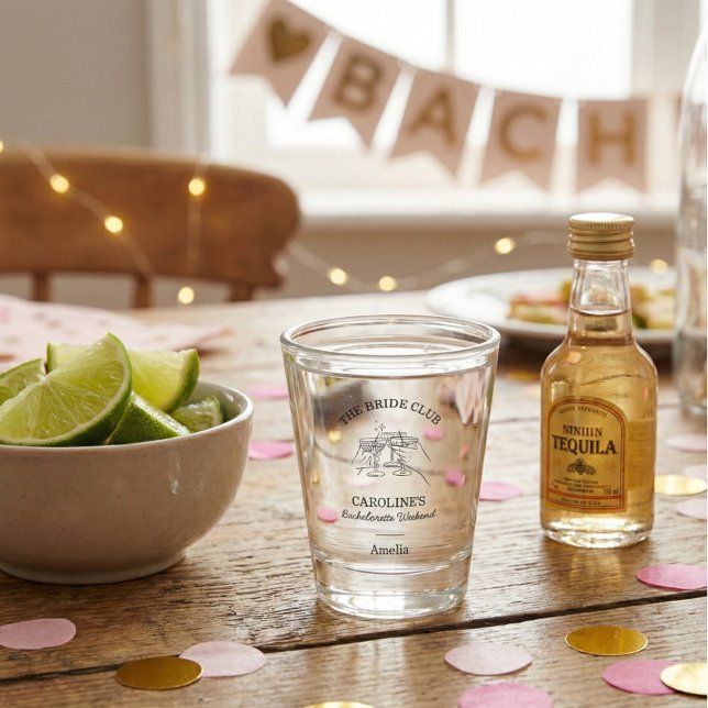 Bride Club Bachelorette Weekend Favour Name Shot Glass (Creator Uploaded)