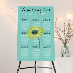 BRIDE  & CO Autumn Wedding Seat Chart Poster