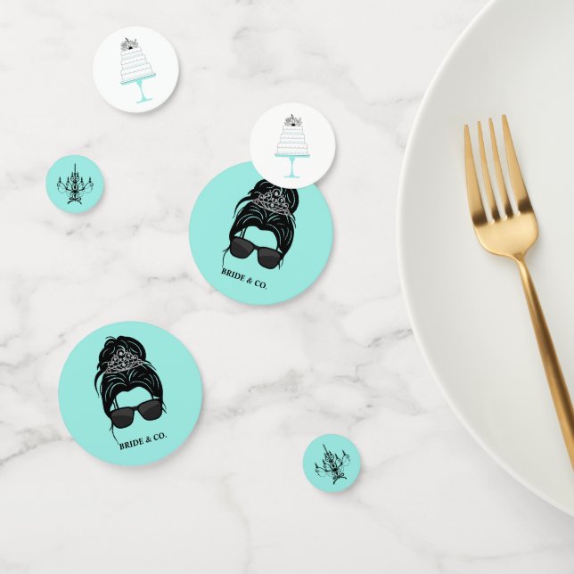 Bride & Co. Bridal Shower Turquoise Confetti (Group)