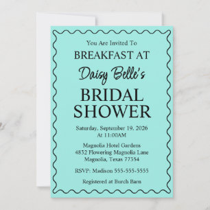 Bride & Co. Bridal Shower Turquoise Invitation