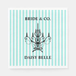 Bride & Co. Bridal Shower Turquoise Napkin