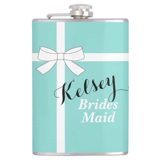 BRIDE & CO Bridesmaid Bridal Party Wrapped Flask (Front)