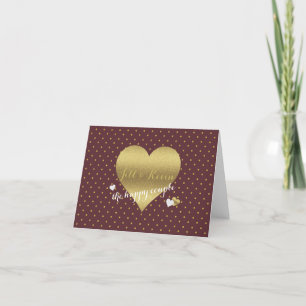 Bride & Co Burgundy & Gold Wedding Party Note Card