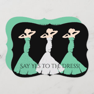 BRIDE & CO Green Be My Bridesmaid Shower Invitation