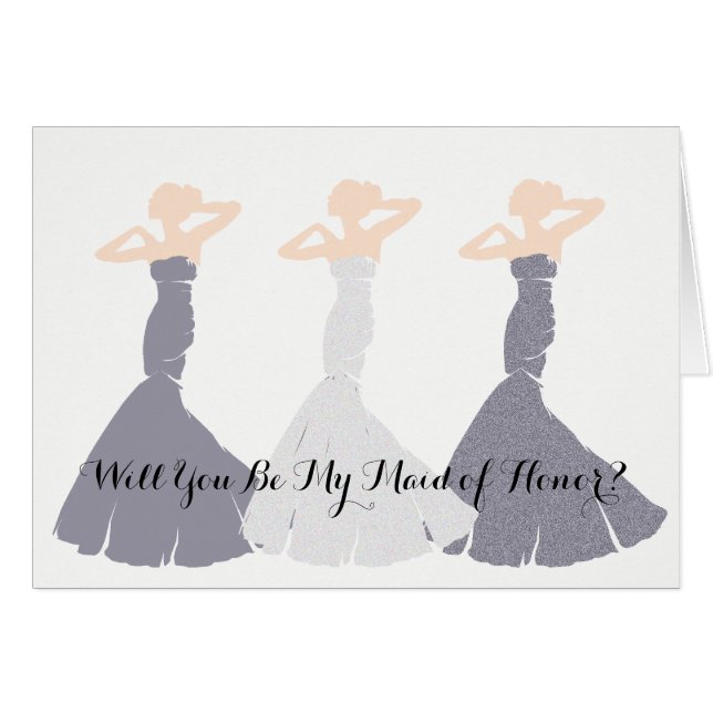 BRIDE & CO Lavender Be My Maid Of Honour Party Not (Front Horizontal)