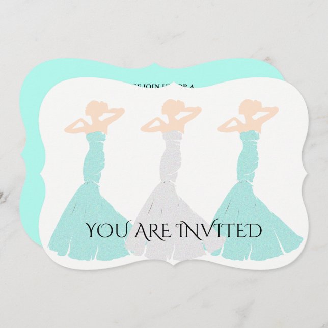 BRIDE CO Mint Green Be My Bridesmaid Bridal Party Invitation (Front/Back)