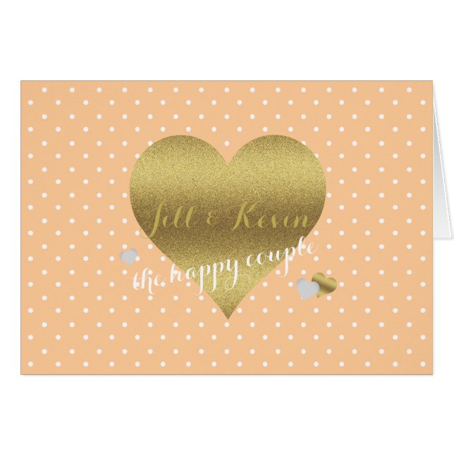 Bride & Co Peach & White Party Personal Note (Front Horizontal)