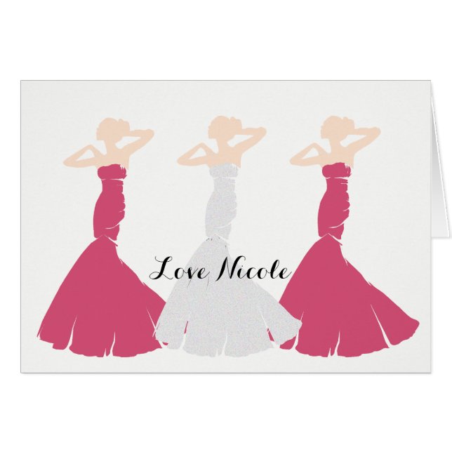 BRIDE CO Rose Bridal Be My Bridesmaid Shower Note (Front Horizontal)