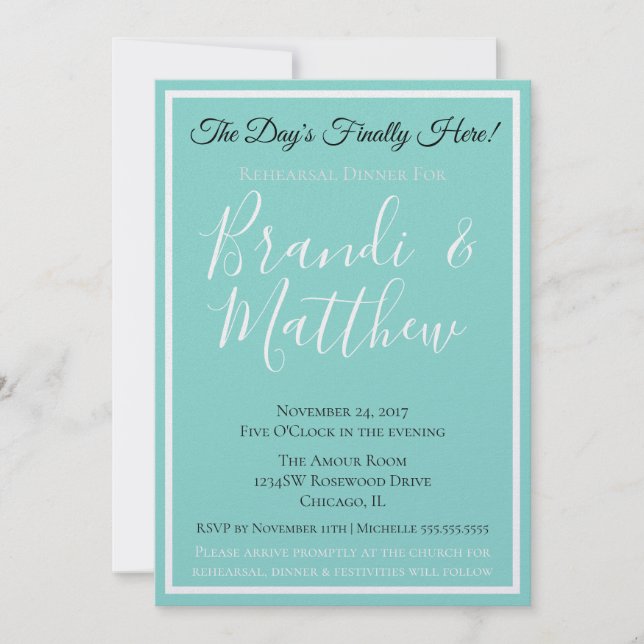 Bride & Co Wedding Suite Elegant Rehearsal Dinner (Front)