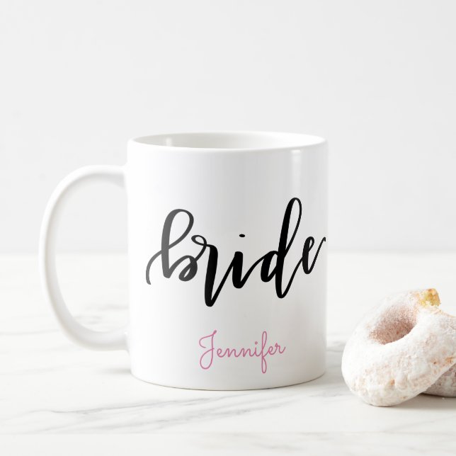 Bride Coffee Mug - Personalise Name (With Donut)