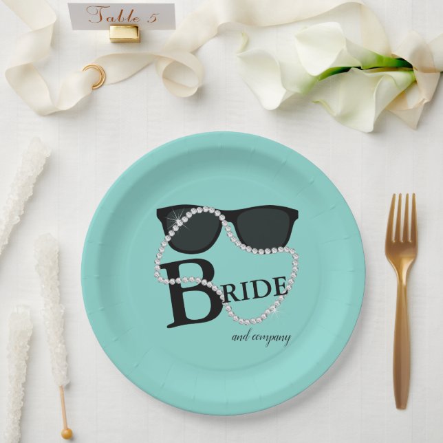 Bride & Company Diamond Tiara Party Shower Paper Plate (Wedding)