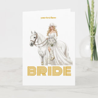 bride cowgirl card