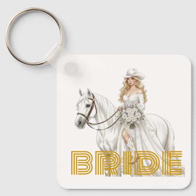 bride cowgirl key ring (Front)