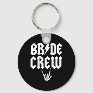Bride Crew Rock N Roll Gothic Halloween Chelorette Key Ring
