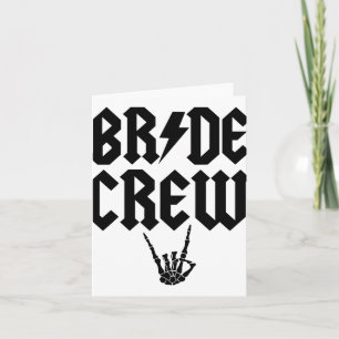 Bride Crew Rock N Roll Skeleton Hand Halloween Bac Card