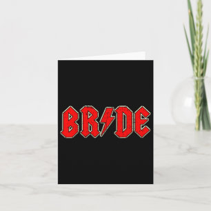 Bride Crew Rock Roll Gothic Halloween Party Gift F Card