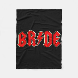 Bride Crew Rock Roll Gothic Halloween Party Gift F Fleece Blanket