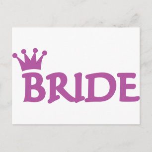 bride crown icon postcard