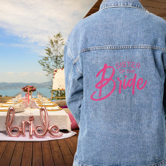 Bride Custom Text Denim Jacket