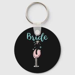 Bride - Cute Flamingo Bachelorette Bridal Party We Key Ring