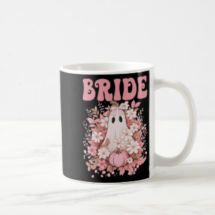 Bride Cute Floral Ghost Boo Crew Halloween Bachelo Coffee Mug