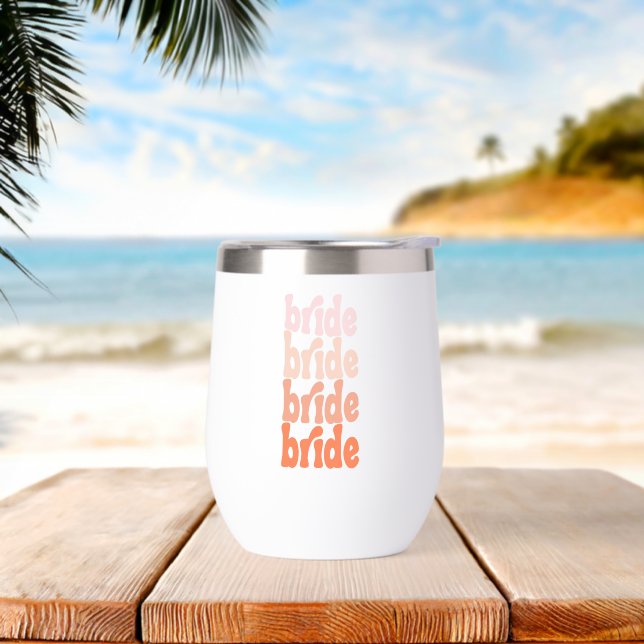 Bride cute retro orange, personalised (Beach)