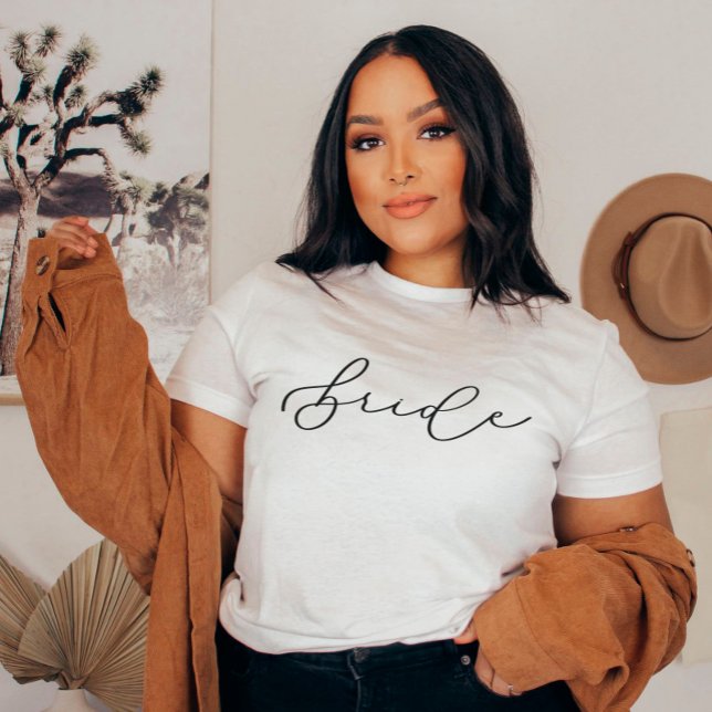 Bride Cute Script Bachelorette/Bridal Party Shirt (Creator Uploaded)