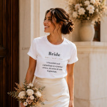Bride Definition T-Shirt | Personalised Bride Gift