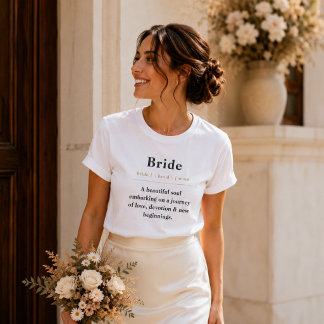 Bride Definition T-Shirt | Personalised Bride Gift