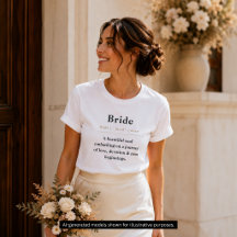 Bride Definition T-Shirt | Personalised Bride Gift