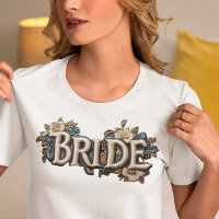 Bride Embroidered Faux Patch Floral