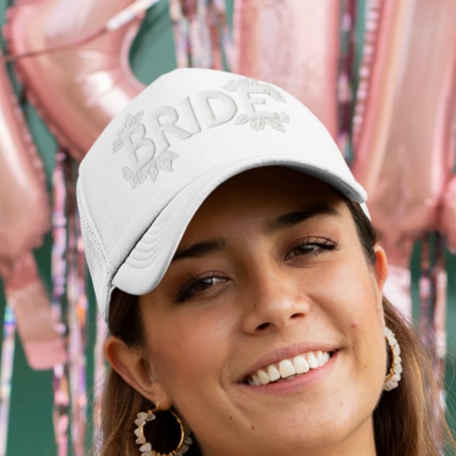 Bride Embroidered Faux Patch Trucker Hat (Creator Uploaded)