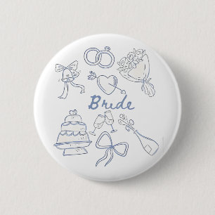 Bride Engagement Wedding Couples Husband Wife 6 Cm Round Badge