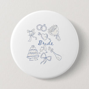 Bride Engagement Wedding Couples Husband Wife 7.5 Cm Round Badge
