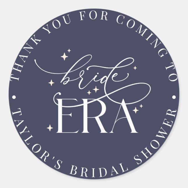 Bride Era Bridal Shower Thank You Sticker (Front)