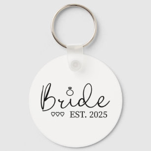 Bride Est. 2025 Bride To Be Fiancé Engagement Key Ring
