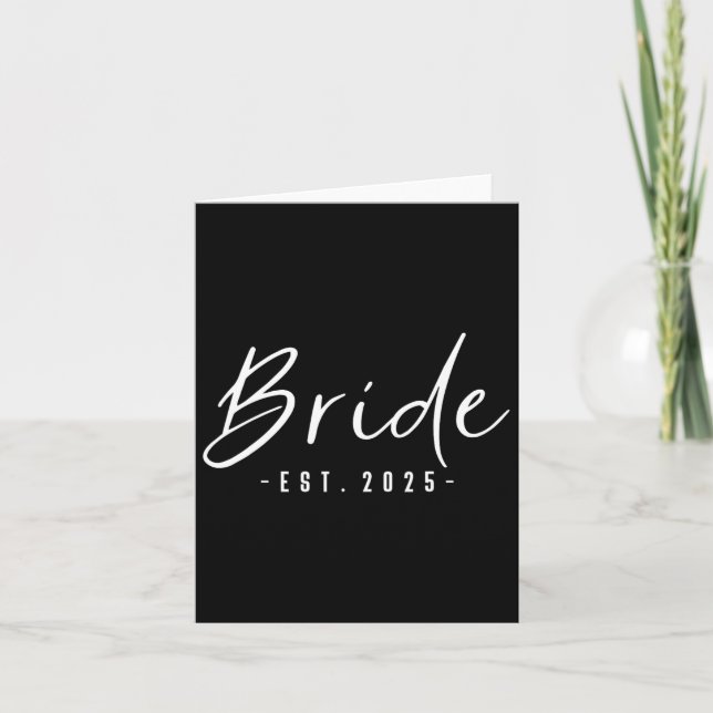 Bride Est 2025 Future Wife Engaged Gifts For Her E Card (Front)
